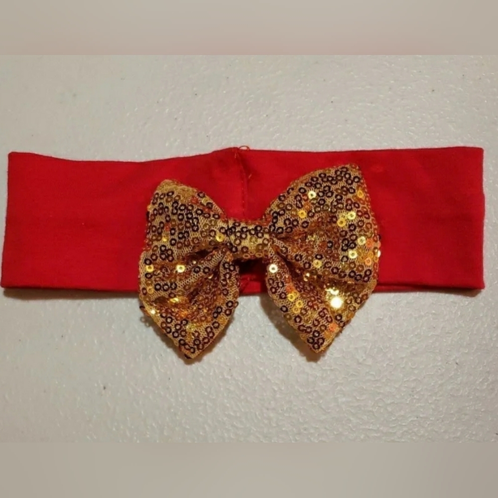 Girls Red/Gold Headband